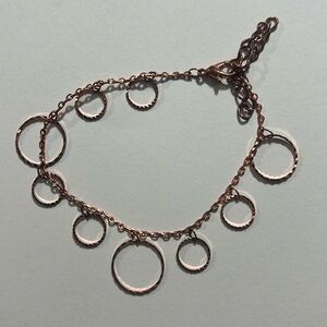 Copper color delicate charms bracelet